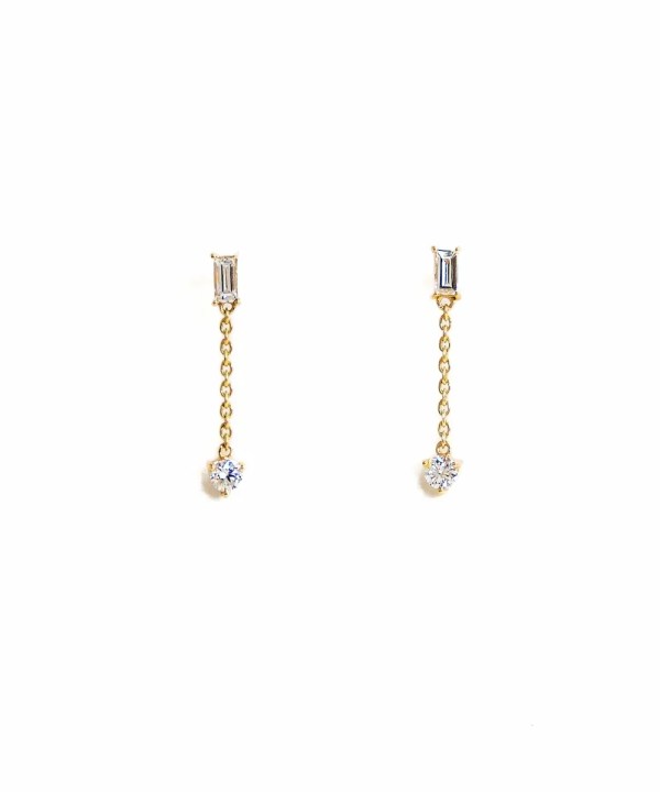 Baguette Drop Earrings